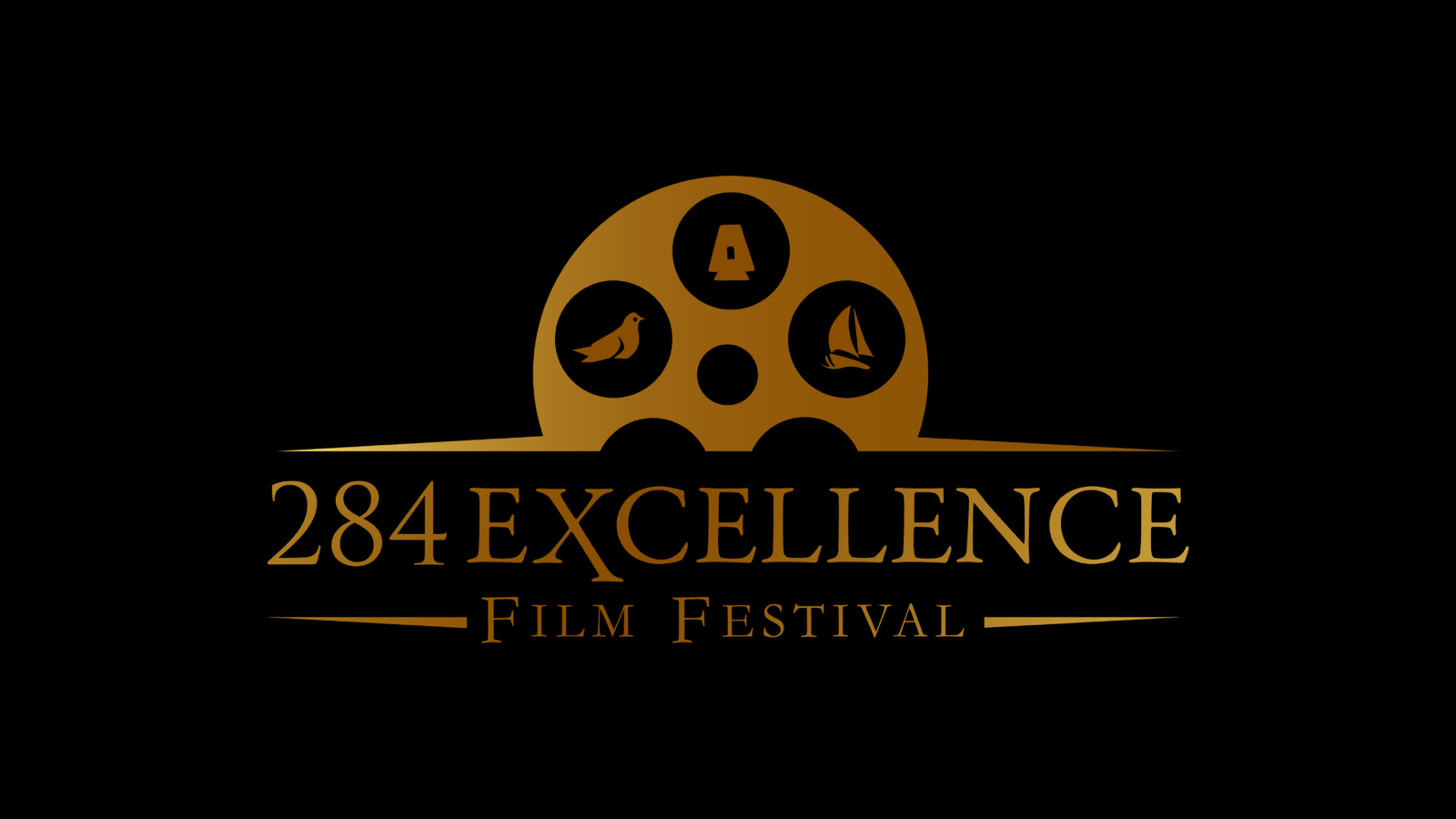 logo on black background